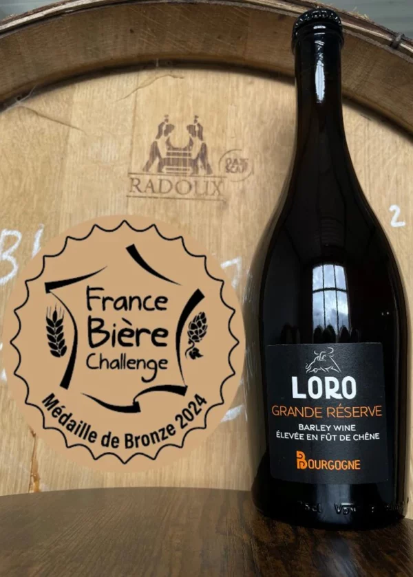 Bière Loro Grande Réserve Barley Wine Médaille de Bronze France Bière Challenge 2024