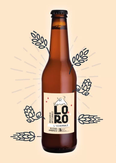 Bière ambrée Loro L'hivernale